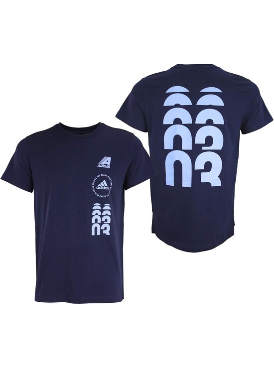 adidas Other - Adidas Men’s Hyperstack Graphic T-Shirt Navy Blue Stacked Logo -SIZE S